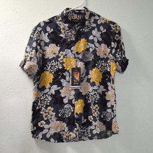 Denim & Flower - Tropical Flowers Button-Up